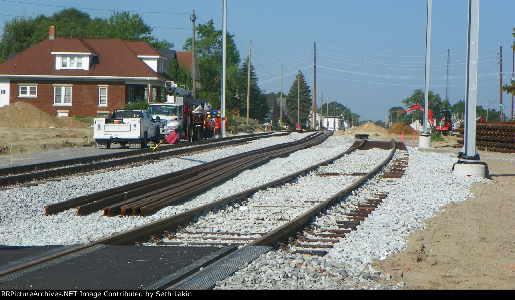 11th at Lafayette Looking west during CSS double tracking 